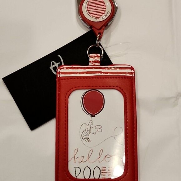 Disney Winnie the Pooh Piglet Red Balloon Retractable Lanyard NEW - Picture 10 of 12